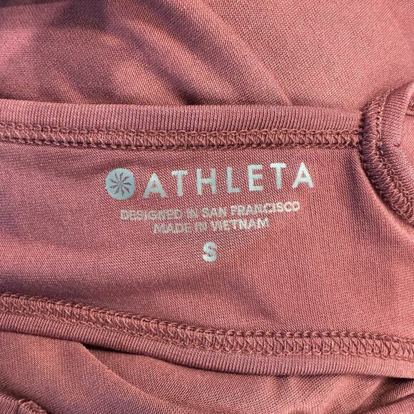 Athleta Women's Small Essence Tie Back Tank in Flora Mauve-Activewear-Yoga Top - Picture 6 of 7